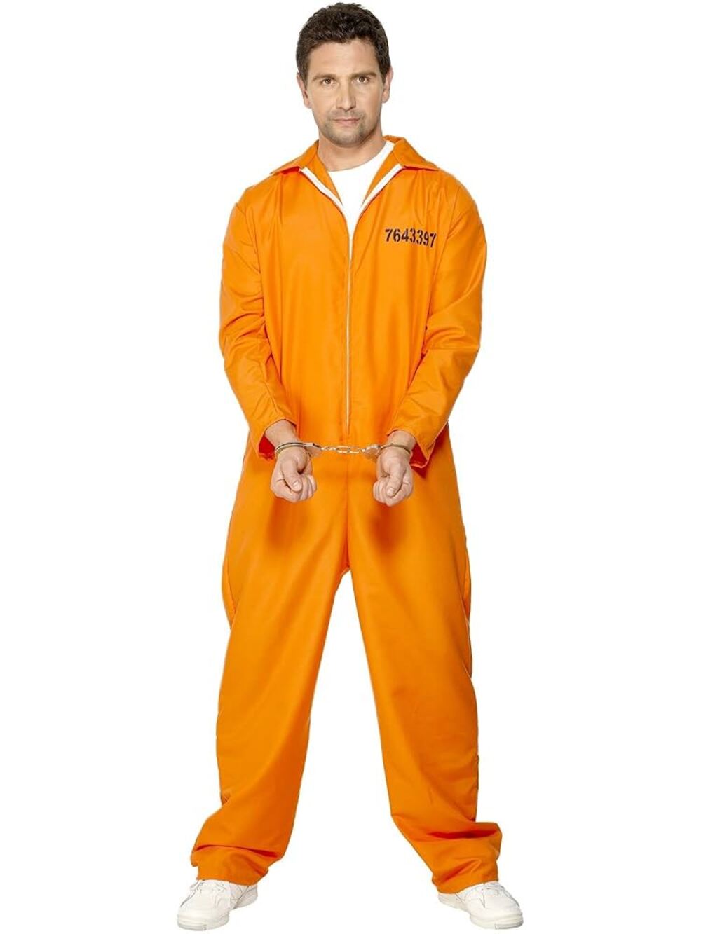 NEW Smiffys Escaped Prisoner Criminal Costume Mens Size Large